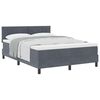 vidaXL Cama Box com cabeceira Cinza Escuro 140 x 200 cm Veludo