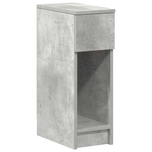 vidaXL Mesa de cabeceira com gaveta 20x36x60 cm cinzento cimento