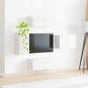 vidaXL Conjunto de Gabinete de Parede para TV 4 pcs Branco Brilhante