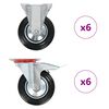 vidaXL 12 pcs rodas 160 mm