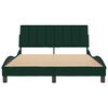 vidaXL Estrutura de cama sem colch&atilde;o Hanko 120x200 cm veludo verde-escuro