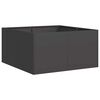 vidaXL Vaso floreira 80x80x40 cm a&ccedil;o laminado a frio preto