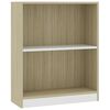 vidaXL Estante 60x24x76 cm derivados de madeira branco/sonoma