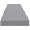 vidaXL Prateleira de parede suspensa 120x23,5x3,8 cm MDF cinzento