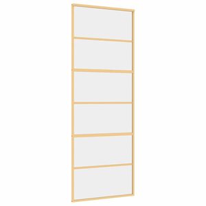 vidaXL Porta deslizante 76x205 cm vidro ESG/alum&iacute;nio dourado