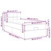 vidaXL Estrutura cama otomana colch&atilde;o 80x200 cm tecido castanho escuro