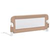 vidaXL Barra segur. cama infantil 102x42cm poli&eacute;ster cinza-acastanhado