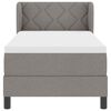 vidaXL Cama Box com colch&atilde;o Cinzento-acastanhado 80 x 200 cm tecido