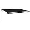 vidaXL Toldo autom&aacute;tico com LED e sensor de vento 500x350 cm antracite