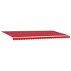 vidaXL Toldo Retr&aacute;til Manual Vermelho 600 &times; 300 cm Tecido e A&ccedil;o