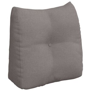 vidaXL Travesseiro para Costas Cinzento-acastanhado 45 x 24 x 50 cm