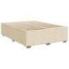 vidaXL Cama com molas/colch&atilde;o 140x190 cm tecido cor creme