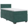 vidaXL Cama box spring com colch&atilde;o Verde-Escuro 90 x 200 cm Veludo