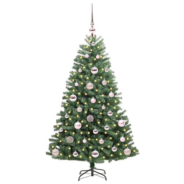 vidaXL &Aacute;rvore de Natal Articulada Artificial Verde 120 cm PVC e Metal