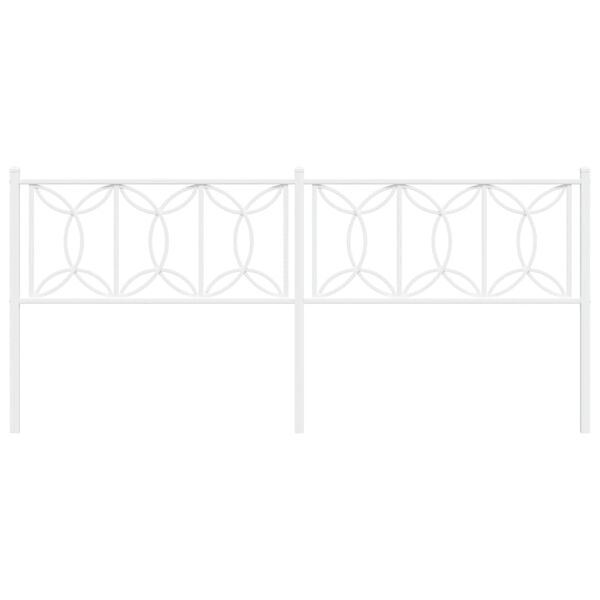 vidaXL Cabeceira de cama 200 cm metal branco