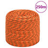 vidaXL Corda de barco 8 mm 250 m polipropileno laranja