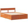 vidaXL Cama sem colch&atilde;o 160x200 cm madeira pinho maci&ccedil;o castanho-mel