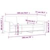 vidaXL Sof&aacute; 3 lug. c/ almofadas/almofad&otilde;es 180 cm tecido cinza-escuro