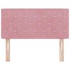 vidaXL Cabeceira com cabeceira Rosa 90 cm Couro Sint&eacute;tico
