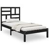 vidaXL Estrutura de cama solteiro 90x190 cm madeira maci&ccedil;a preto