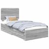 vidaXL Estrutura da Cama com gaveta Cinza Sonoma 100 x 200 cm