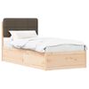 vidaXL Estrutura de Cama com Cabeceira Estofada Cinzento-acastanhado