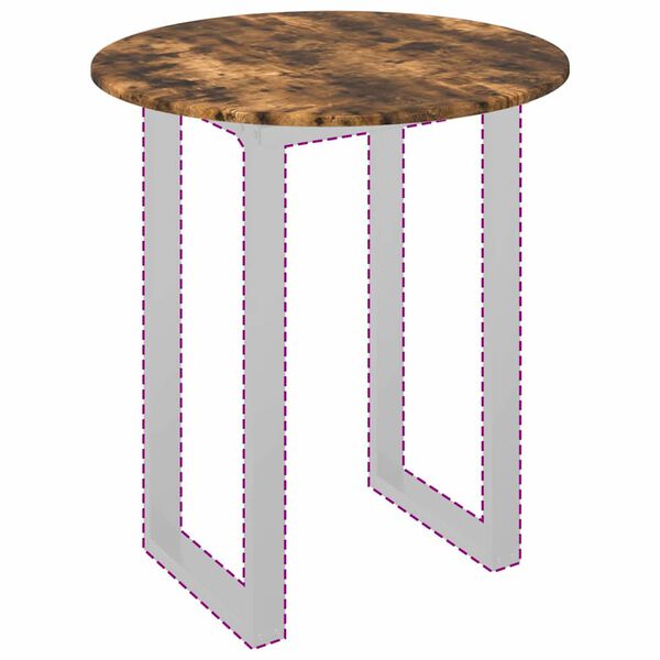 vidaXL Tampo de Mesa Carvalho fumado 70 x 70 x 1,5 cm