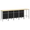 vidaXL Conjunto de Arm&aacute;rios de Trabalho com gaveta 5 unid. Preto