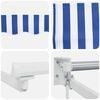 vidaXL Toldo retr&aacute;til manual com LEDs Azul e Branco 2,5 x 2 m
