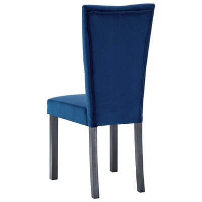 vidaXL Cadeiras de jantar 6 pcs veludo azul escuro