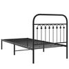 vidaXL Estrutura de cama com cabeceira 90x190 cm metal preto