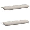 vidaXL Almofadas para Banco VIANEN 2 unid. 100% Poli&eacute;ster Branco