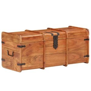 vidaXL Arca de arruma&ccedil;&atilde;o 90x40x40 cm madeira de ac&aacute;cia maci&ccedil;a