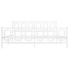 vidaXL Estrutura de cama com cabeceira e p&eacute;s 180x200 cm metal branco