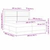 vidaXL Cama Box com colch&atilde;o Marrom Escuro 200 x 200 cm tecido