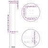 vidaXL P&eacute;s para mesa de bar 4 pe&ccedil;as, branco, 90-92 cm, a&ccedil;o