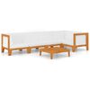 vidaXL 6 pcs conjunto lounge de jardim c/ almofad&otilde;es ac&aacute;cia maci&ccedil;a