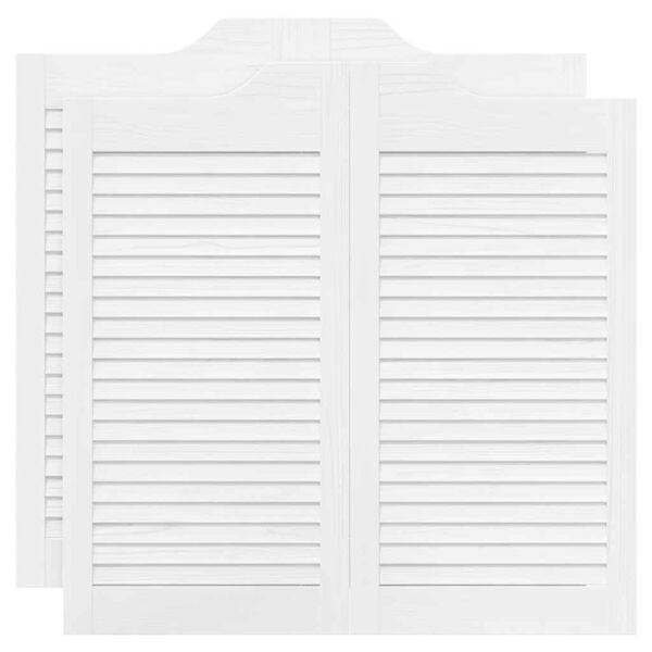 vidaXL Portas de batente design de persiana 2-Par 90x80 cm branco