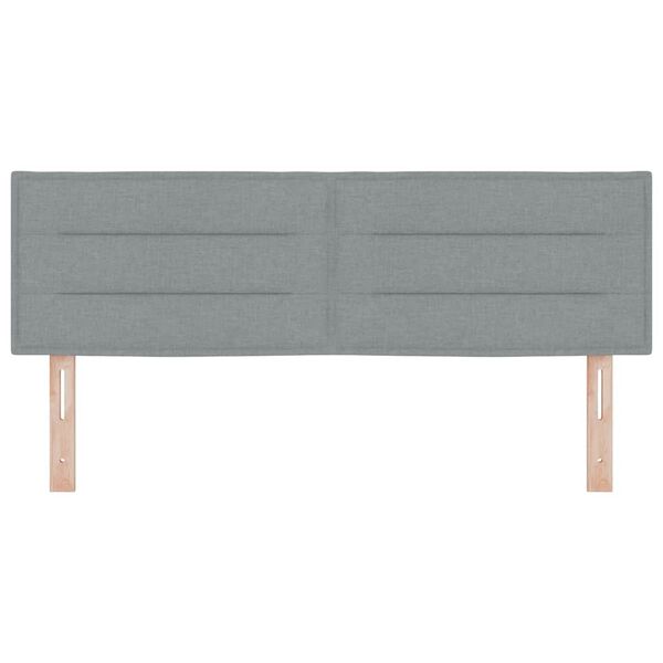 vidaXL Cabeceira com cabeceira Cinzento-claro 160 cm Couro Sint&eacute;tico