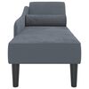 vidaXL Chaise lounge com almofad&otilde;es veludo cinzento-escuro