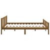 vidaXL Estrutura cama king 150x200 cm madeira maciça castanho-mel