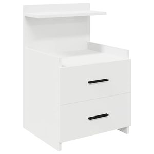 vidaXL Mesa de cabeceira com 2 gavetas 40x36,5x62 cm branco