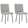 vidaXL Cadeiras de jantar 2 pcs veludo cinzento-claro