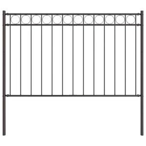 vidaXL Elemento de Cerca ASSEN 170 x 130 cm A&ccedil;o Cinzento