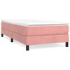 vidaXL Estrutura de cama com molas 90x190 cm veludo rosa