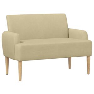 vidaXL Sof&aacute; de dois lugares com bot&atilde;o acolchoado Cinza Verde Claro