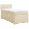 vidaXL Cama com molas/colch&atilde;o 90x190 cm tecido cor creme
