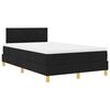 vidaXL Cama Box Spring LED com colch&atilde;o Preto 120 x 190 cm tecido