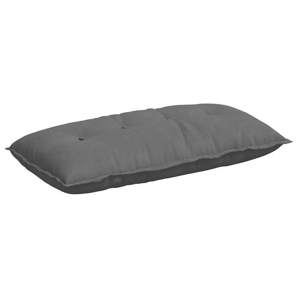 vidaXL Travesseiro para Costas Cinza Escuro 100 x 50 cm