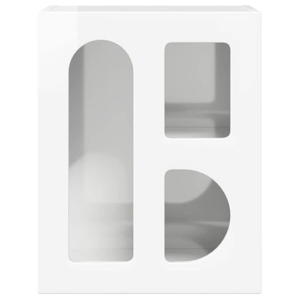 vidaXL Mesa-de-cabeceira Branco Brilhante 40 x 35 x 50 cm